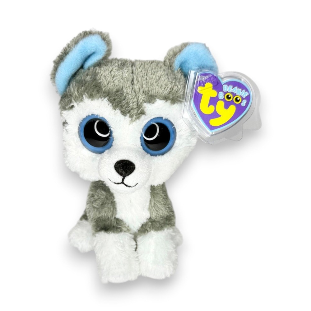 Slush the Dog | Icy Blue Husky | Mint Heart Tag Retired TY Beanie Boo